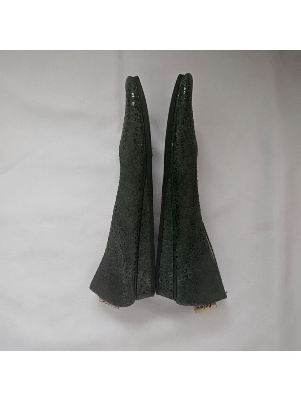 French Sole FS/NY Dark Green Leopard Print Zeppa Semi-Wedge Shoe Women's 7.5 - Picture 10 of 12